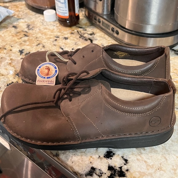 By Birkenstock, Footprints, Medium Brown, Lace-up flats, w/drop heel🐾 - Picture 11 of 14